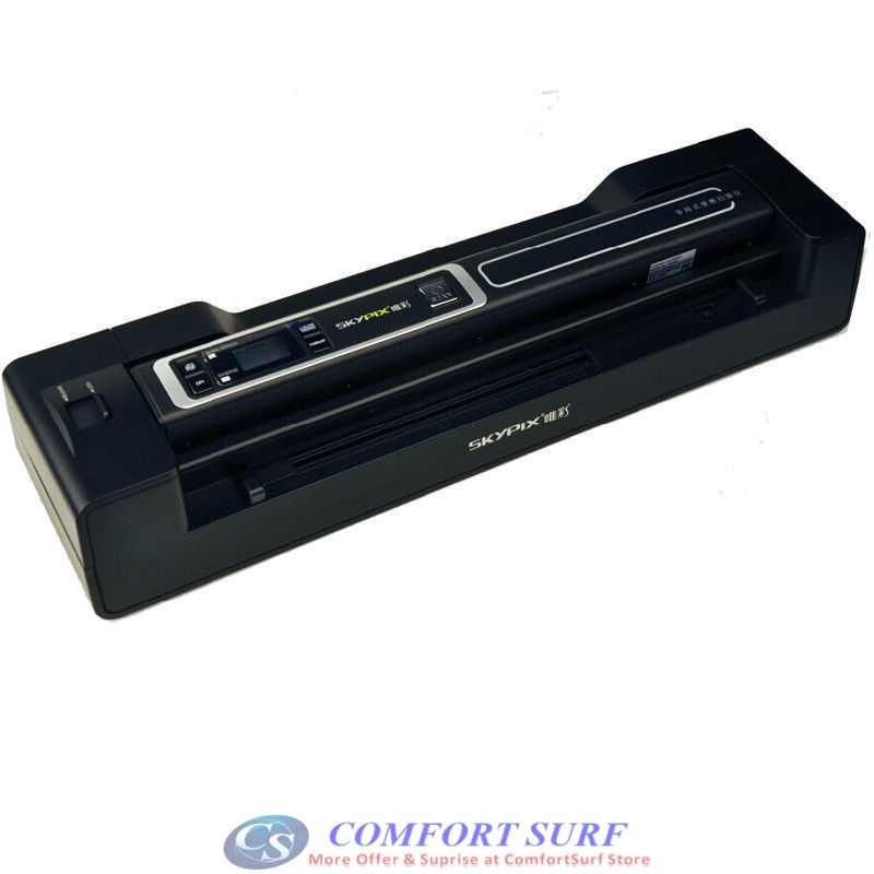 2 in 1 SKYPIX Portable Handheld Scanner TSN450 + Auto Document Feeder Base A02 for Document/Photo Scanning 1200dPi